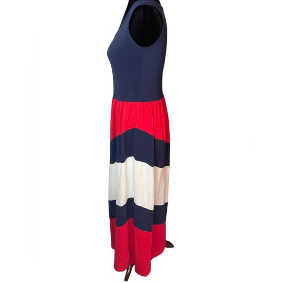 Wennikids Red white and blue striped tank maxi dress NWOT - Picture 10 of 14